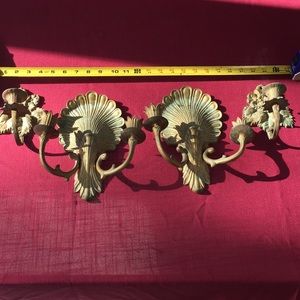 4 Andrea by Sadik brass candle sconces